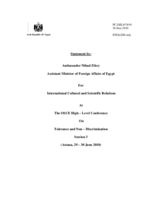 Statement by Amb. Nihad Zikry