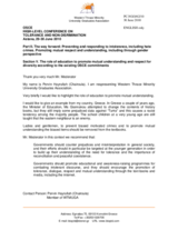 Statement by Western Thrace Minority University Graduates Association