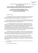Statement by Armenia (Right of Reply)