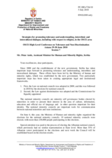 Introductory Statement by Mr. Petar Antic, Assistant Minister for Human and Minority Rights, Serbia