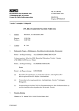 599. PLENARSITZUNG DES FORUMS - Forum für Sicherheitskooperation
