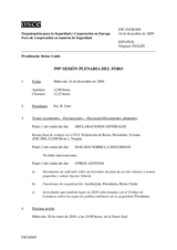 599ª SESIÓN PLENARIA DEL FORO - Foro de Cooperación en materia de Seguridad