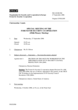 Journal of the 494th Special Plenary Meeting of the Forum for Security Co-operation