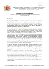 Statement by the Delegation of Georgia to the OSCE about South Ossetia