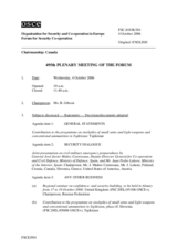 Journal of the 495th Plenary Meeting of the Forum for Security Co-operation