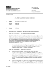 Journal of the 498th Plenary Meeting of the Forum for Security Co-operation (de)