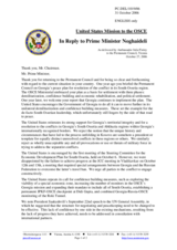 Statement by the Delegation of the United States of America in  Response to address by the Prime Minister of Georgia, H.E. Mr. Zurab Nogaideli