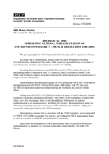 Forum for Security Co-operation Decision No.10/06