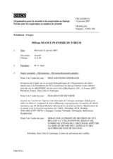 Journal of the 505th Plenary Meeting of the Forum for Security Co-operation (fr)