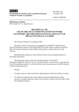 Forum for Security Co-operation Decision No.1/07