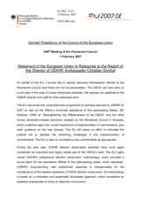 Statement by the German Presidency of the European Union in response to the report by the Director of ODIHR, Ambassador Christian Strohal