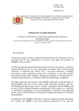 Statement by the Delegation of Georgia in response to the report by the Director of ODIHR, Ambassador Christian Strohal