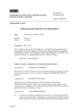 Journal of the 507th Plenary Meeting of the Forum for Security Co-operation