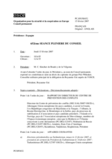 Journal of the 652st Plenary Meeting of the Permanent Council (fr)