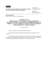 Forum for Security Co-operation Decision No. 4/07 (es)