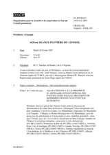 Journal of the 653rd Plenary Meeting of the Permanent Council (fr)