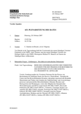 Journal of the 653rd Plenary Meeting of the Permanent Council (de)
