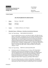 Journal of the 654th Plenary Meeting of the Permanent Council (de)