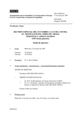 Journal of the Special FSC Meeting on Combating the Illicit Trafficking of Small Arms and Light Weapons by Air (es)