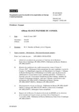 Journal of the 658th Plenary Meeting of the Permanent Council (fr)