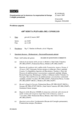 Journal of the 658th Plenary Meeting of the Permanent Council (it)