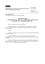 Forum for Security Co-operation Decision No. 6/07 (it)