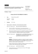 Journal of the 511th Plenary Meeting of the Forum for Security Co-operation (fr)
