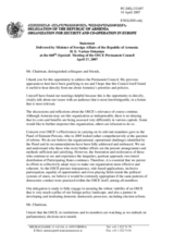 Statement delivered by the Minister of Foreign Affairs of the Republic of Armenia H. E. Vartan Oskanian