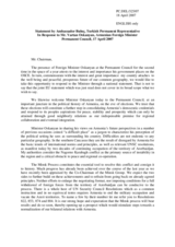 Statement by the by Ambassador Buluç, Turkish Permanent OSCE Representative, in response to the Minister of Foreign Affairs of Armenia, H.E. Mr Vartan Oskanian