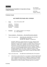 Journal of the 662nd Plenary Meeting of the Permanent Council (es)