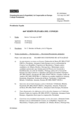 Journal of the 664th Meeting of the Permanent Council (es)