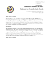 Statement by the Delegation of the United States of America on Events in South Ossetia