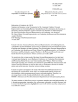 Statement by the Delegation of Canada in response to the Presentations by Personal Representatives of the Chairman-in-Office: Ms. Anastasia Crickley, Mr. Gert Weisskirchen and Mr. Omur Orhun