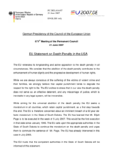 Statement by the German Presidency of the European Union on Death Penalty in the USA