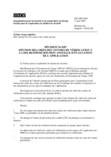 Forum for Security Co-operation Decision No. 8/07 (fr)