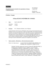 Journal of the 673rd Plenary Meeting of the Permanent Council (fr)