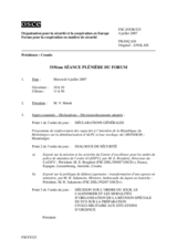 Journal of the 519th Plenary Meeting of the Forum for Security Cooperation (fr)
