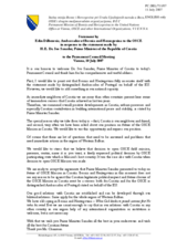 Statement by the delegation of Bosnia and Herzegovina in response to the address of the Prime Minister of the Republic of Croatia