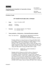 Journal of the 675th Plenary Meeting of the Permanent Council (es)