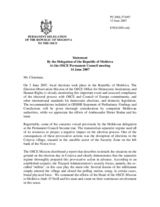 Statement By the Delegation of Moldova on local elections in the Republic of Moldova.