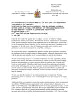 Statement by the Delegation of Canada on behalf of Canada, Iceland, Liechtenstein and Norway in response to the Secretary General report on the Annual Evaluation Report on the Implementation of the 2004 Action Plan for the Promotion of Gender Equality