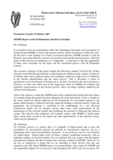 Permanent Mission of Ireland to the OSCE on ODIHR Report on the Parliamentary Elections in Ireland