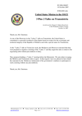Statement by the Delegation of the United States on 3 Plus 2 Talks on Transnistria