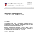 Statement made by the Delegation of Croatia on parliamentary elections in Croatia