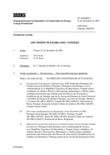 Journal of the 693rd Plenary Meeting of the Permanent Council (es)