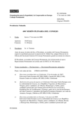 Journal of the 696th Plenary Meeting of the Permanent Council (es)