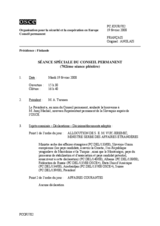 Journal of the 702nd Special Plenary Meeting of the Permanent Council (fr)