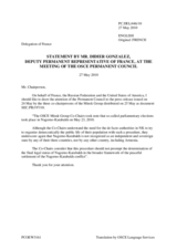Statement by the Delegation of France, also on behalf of the Russian Federation and the United States, on the Communiqué of the Co-Chairs of the OSCE Minsk Group regarding the "parliamentary elections" in Nagorno-Karabakh held on 23 May 2010