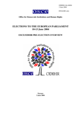 European Union, European Parliament Elections, 10-13 June 2004: Pre-election Overview