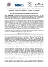 Albania, Parliamentary Elections, 28 June 2009: Preliminary Statement